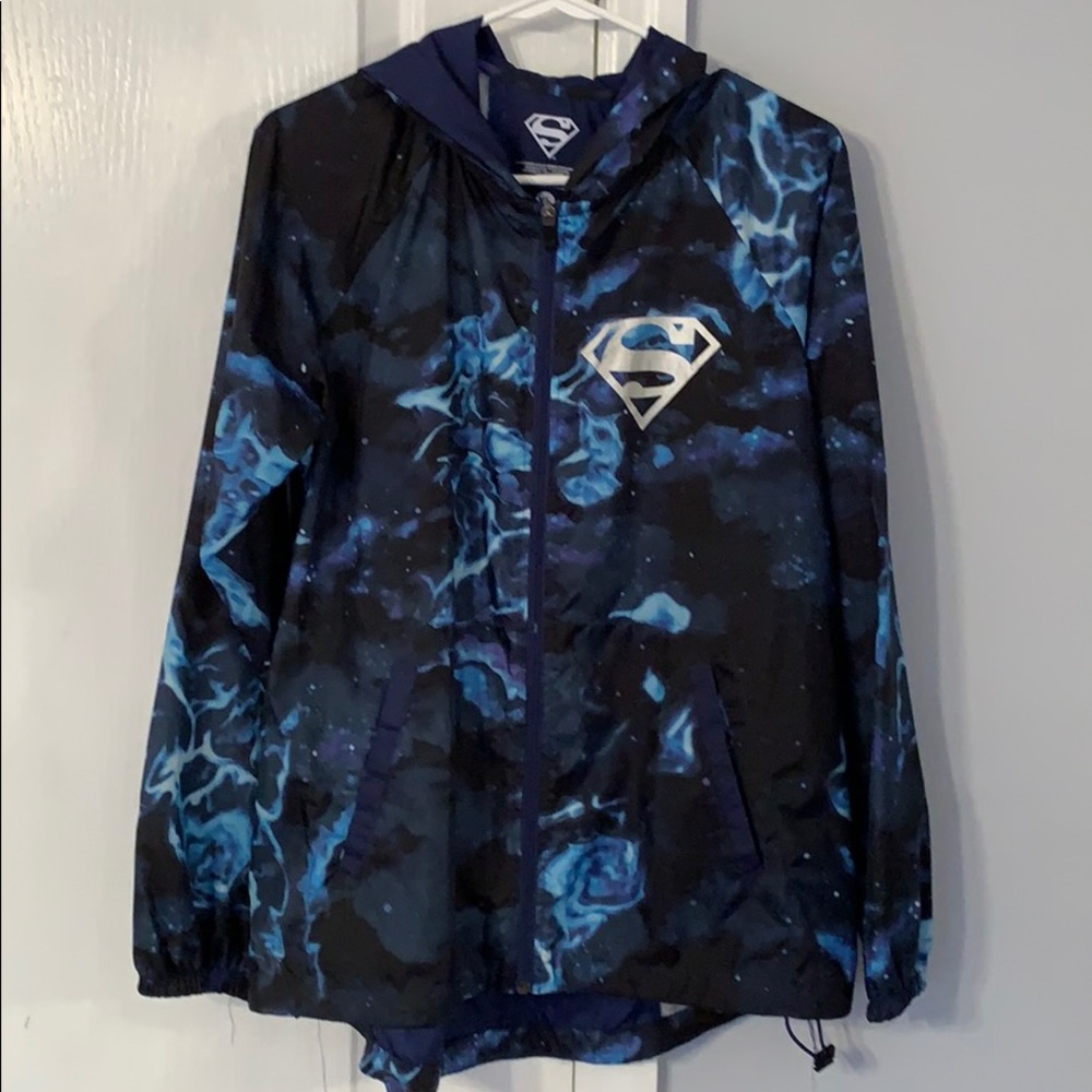 Blue superman windbreaker
